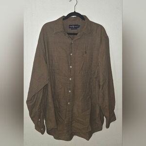 Polo Ralph Lauren Shirt Mens Extra Large Button Up Oxford Pony Logo Shirt